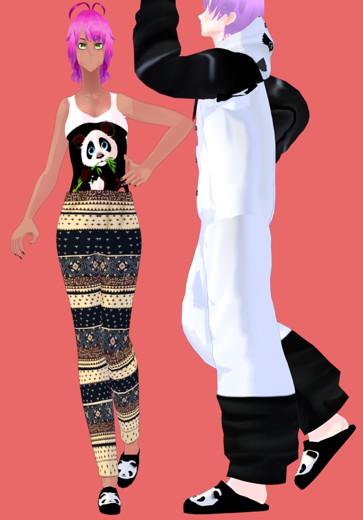 Panda Onesie Set Vintage 12 Days of Christmas Winter