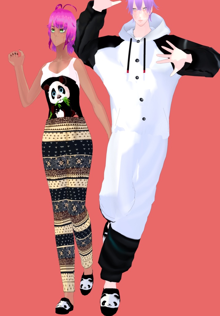 Panda Onesie Set Vintage 12 Days of Christmas Winter