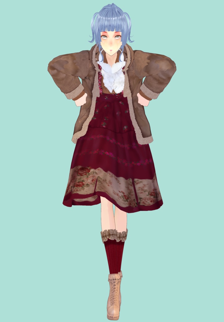 Burgundy Floral Lolita Set Vintage Lolita Winter Fashion