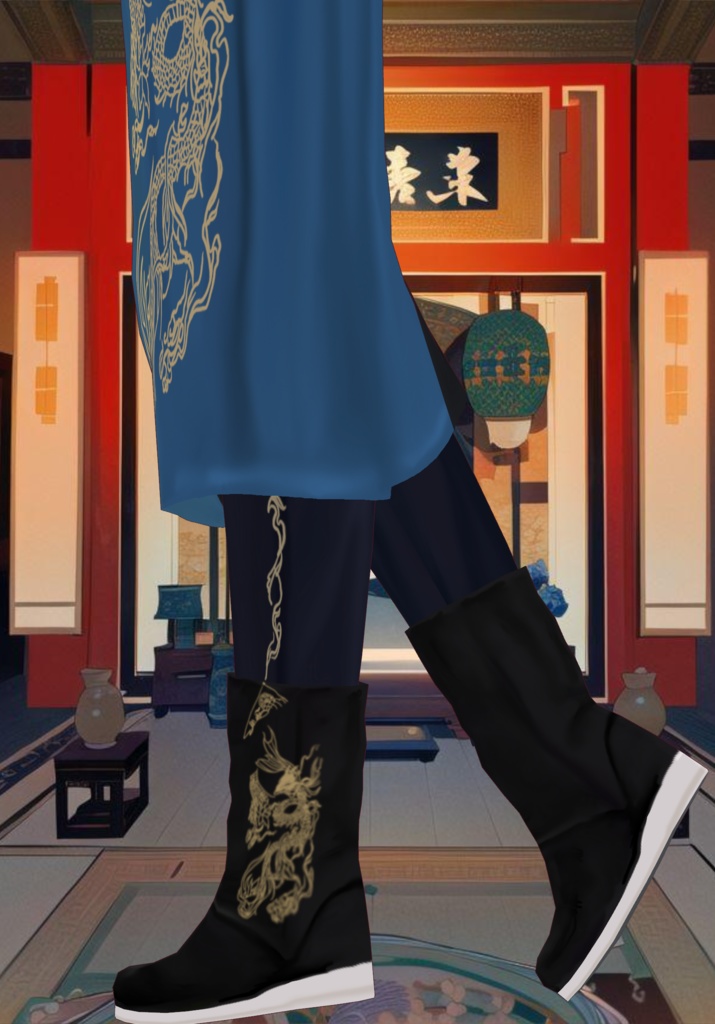 Colorblock Hanfu Dragon Set: Year of the Dragon Chinese Han Dynasty