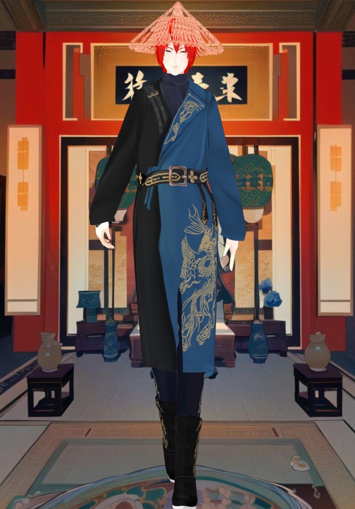 Colorblock Hanfu Dragon Set: Year of the Dragon Chinese Han Dynasty