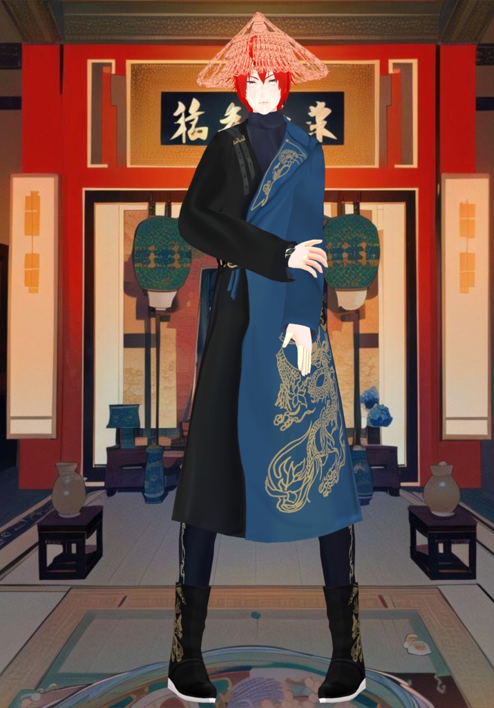 Colorblock Hanfu Dragon Set: Year of the Dragon Chinese Han Dynasty