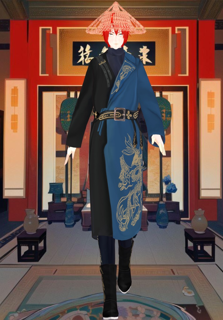 Colorblock Hanfu Dragon Set: Year of the Dragon Chinese Han Dynasty