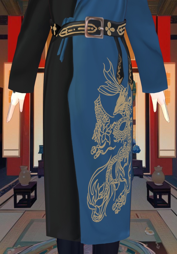 Colorblock Hanfu Dragon Set: Year of the Dragon Chinese Han Dynasty