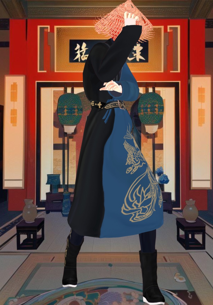 Colorblock Hanfu Dragon Set: Year of the Dragon Chinese Han Dynasty