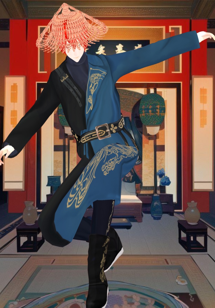 Colorblock Hanfu Dragon Set: Year of the Dragon Chinese Han Dynasty