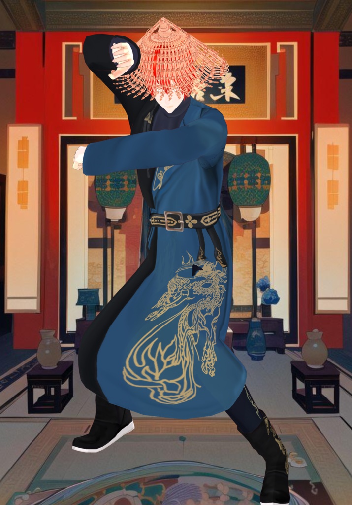 Colorblock Hanfu Dragon Set: Year of the Dragon Chinese Han Dynasty