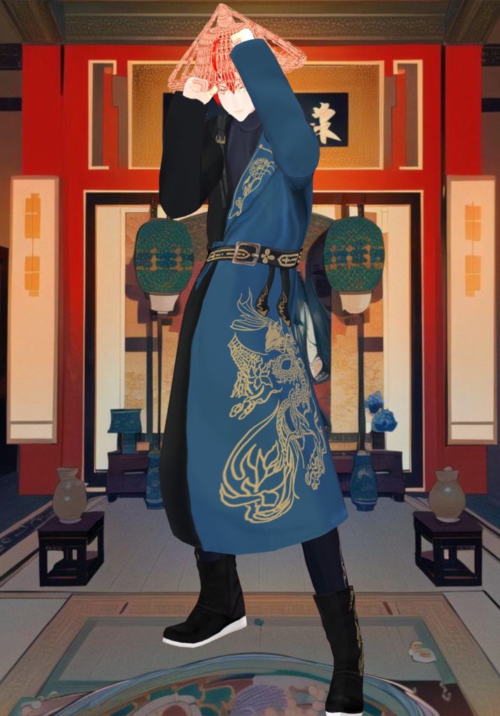 Colorblock Hanfu Dragon Set: Year of the Dragon Chinese Han Dynasty