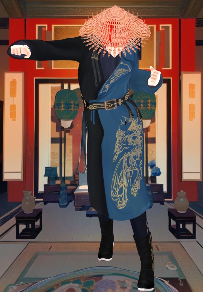 Colorblock Hanfu Dragon Set: Year of the Dragon Chinese Han Dynasty