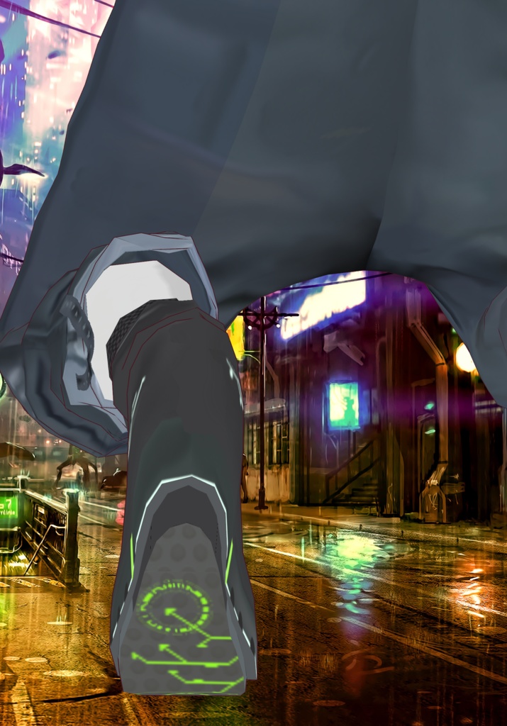 Grey Cyberpunk Runner Set