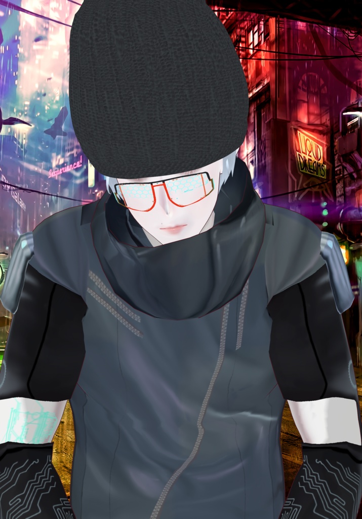 Grey Cyberpunk Runner Set