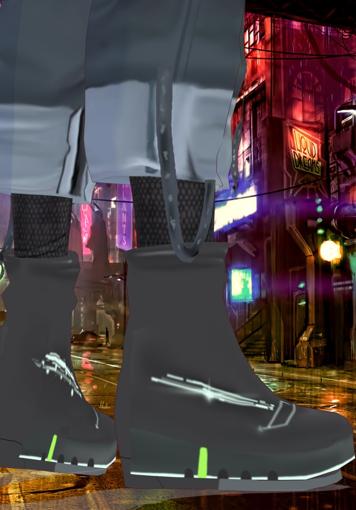 Grey Cyberpunk Runner Set