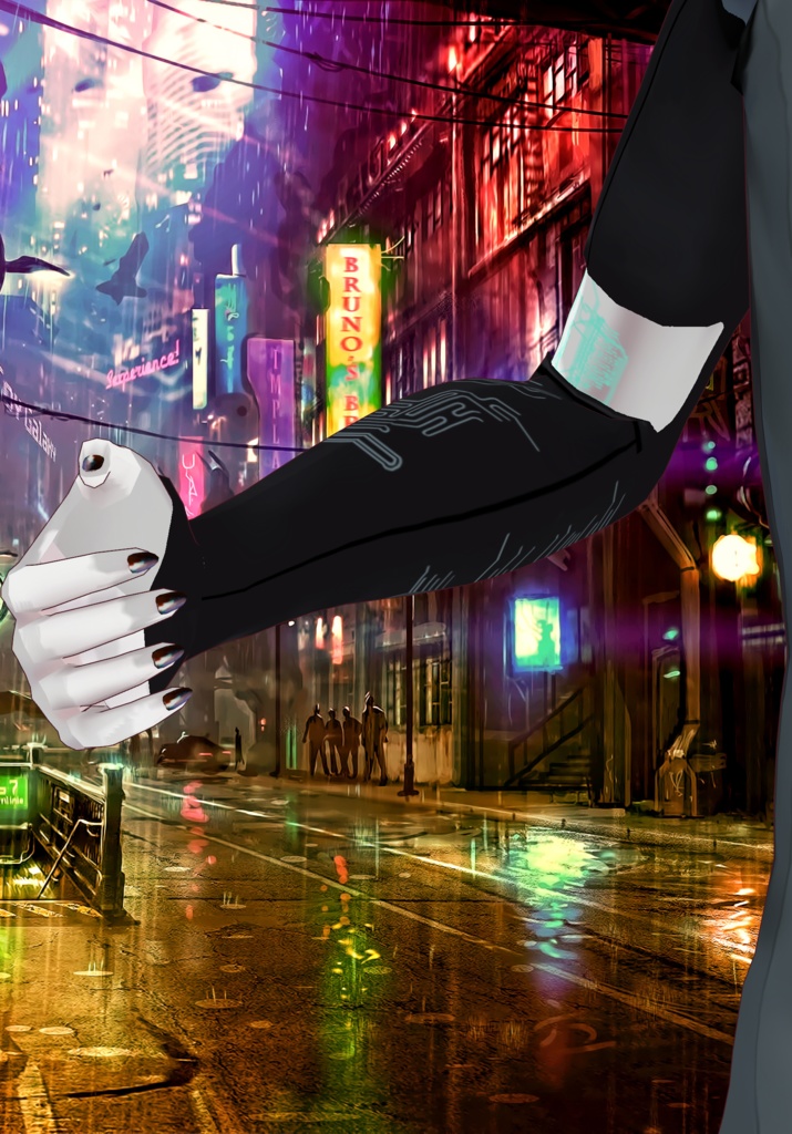 Grey Cyberpunk Runner Set