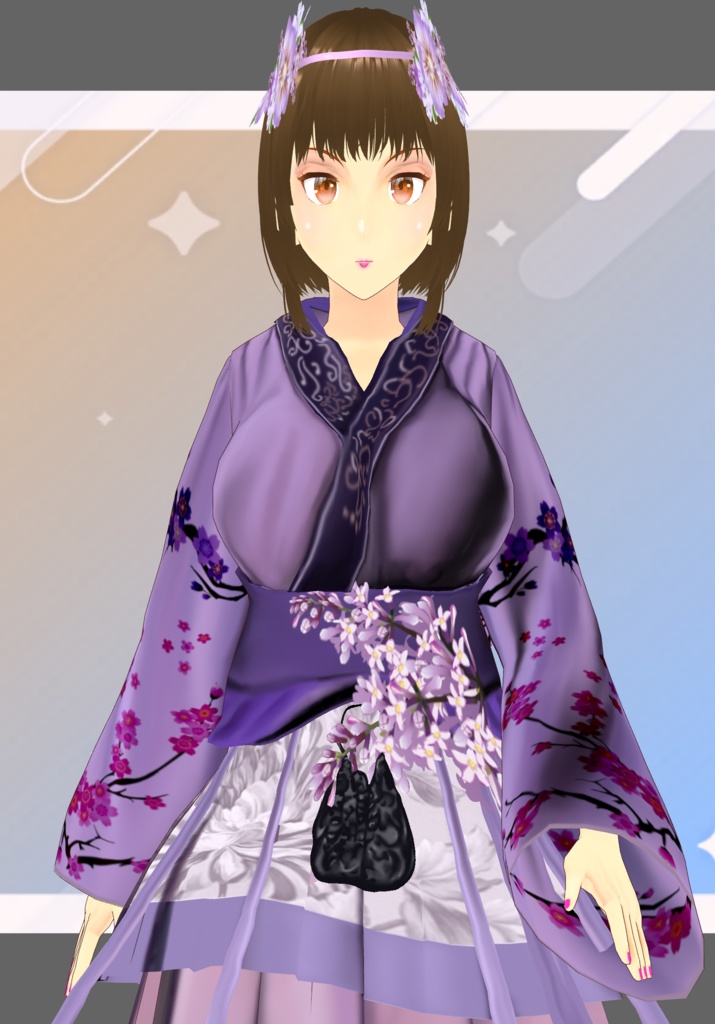 Lilac Dreams Floral Kimono Lolita Fashion