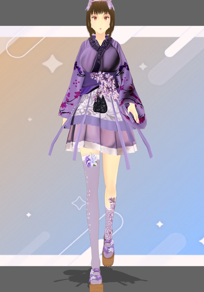 Lilac Dreams Floral Kimono Lolita Fashion