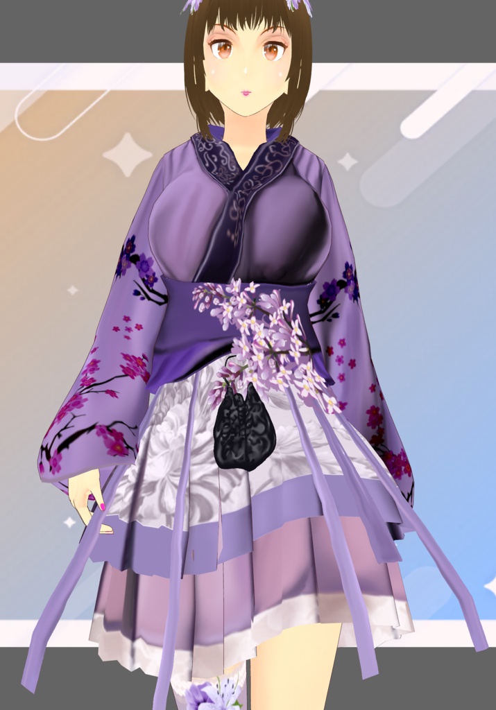 Lilac Dreams Floral Kimono Lolita Fashion