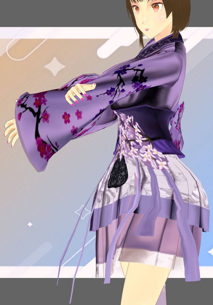 Lilac Dreams Floral Kimono Lolita Fashion