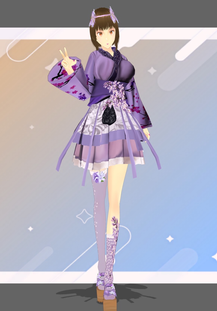 Lilac Dreams Floral Kimono Lolita Fashion