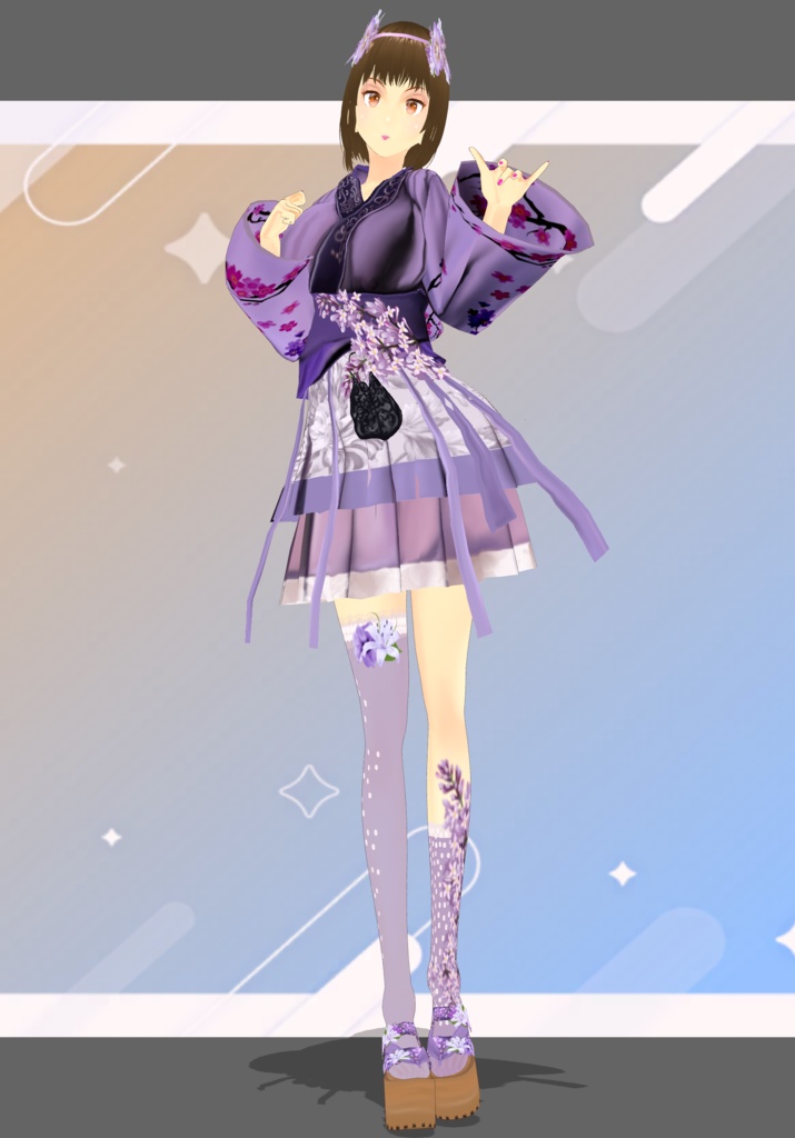 Lilac Dreams Floral Kimono Lolita Fashion