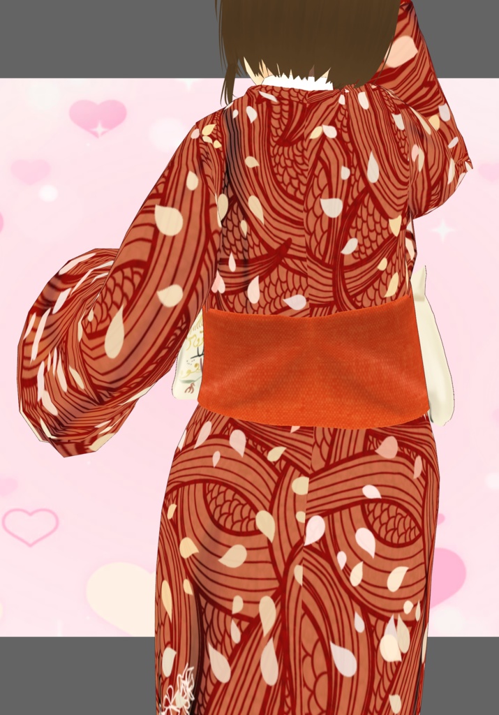 OrangeSunset BlueSkies Japanese Traditional wear