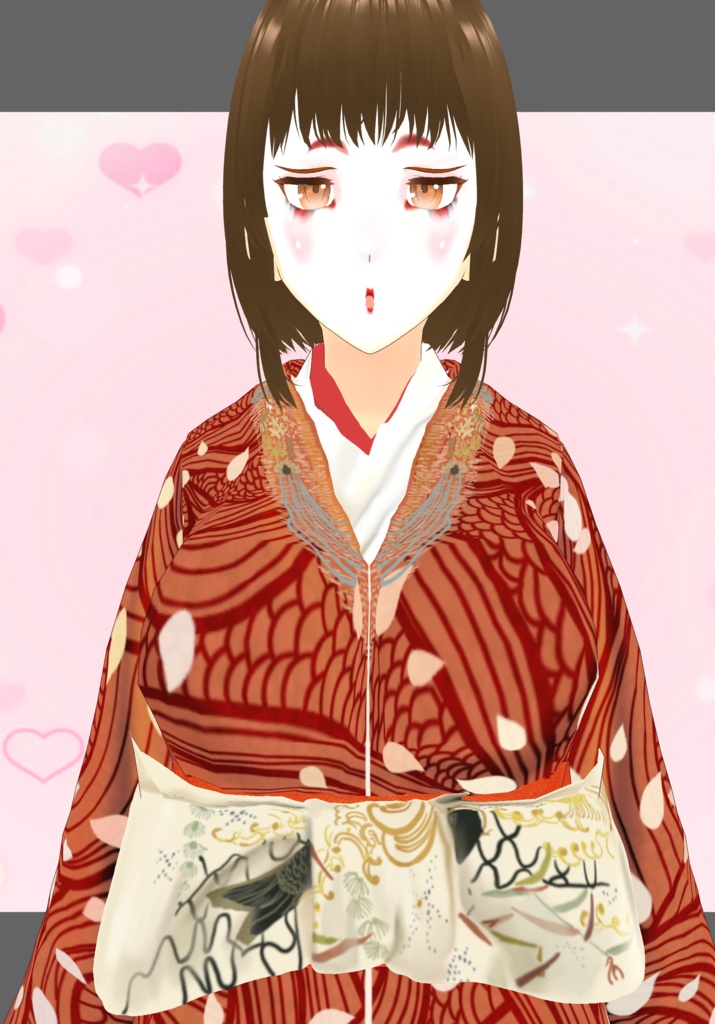 OrangeSunset BlueSkies Japanese Traditional wear