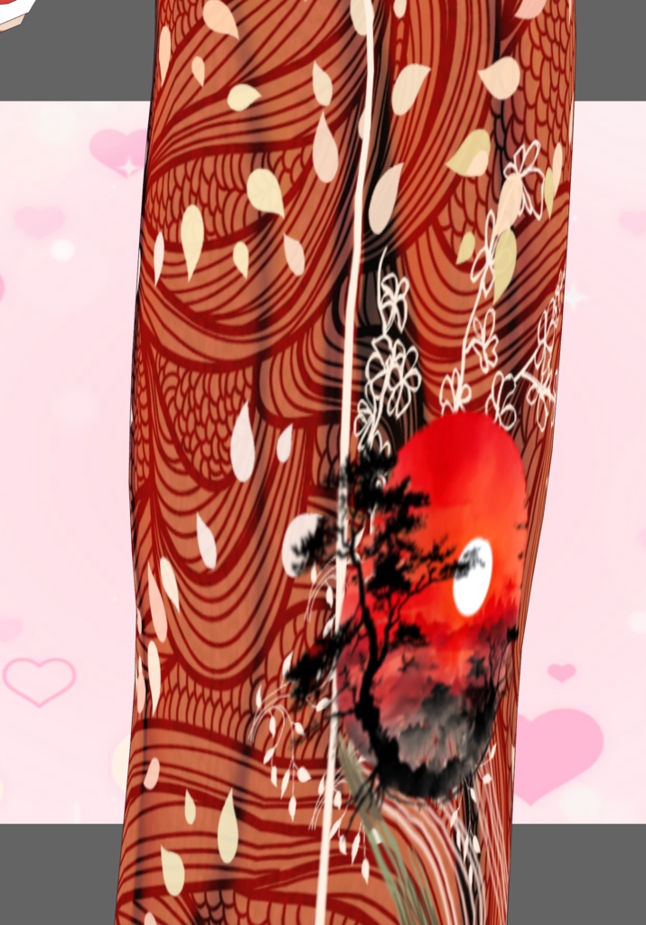 OrangeSunset BlueSkies Japanese Traditional wear