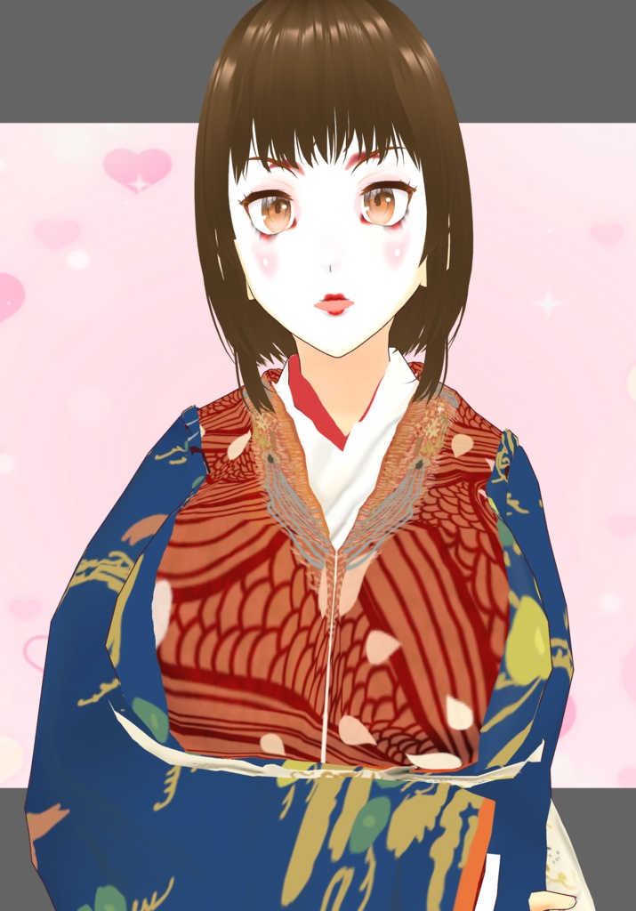 OrangeSunset BlueSkies Japanese Traditional wear