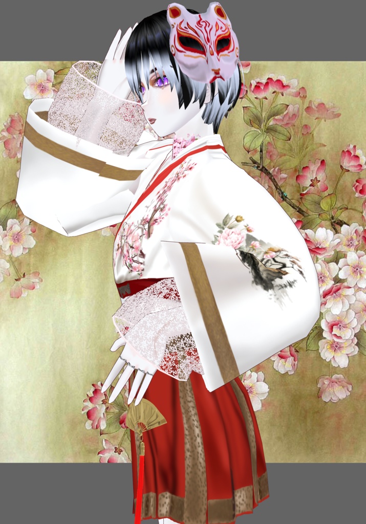 Cherry Blossom FoxTrot Modern Kimono