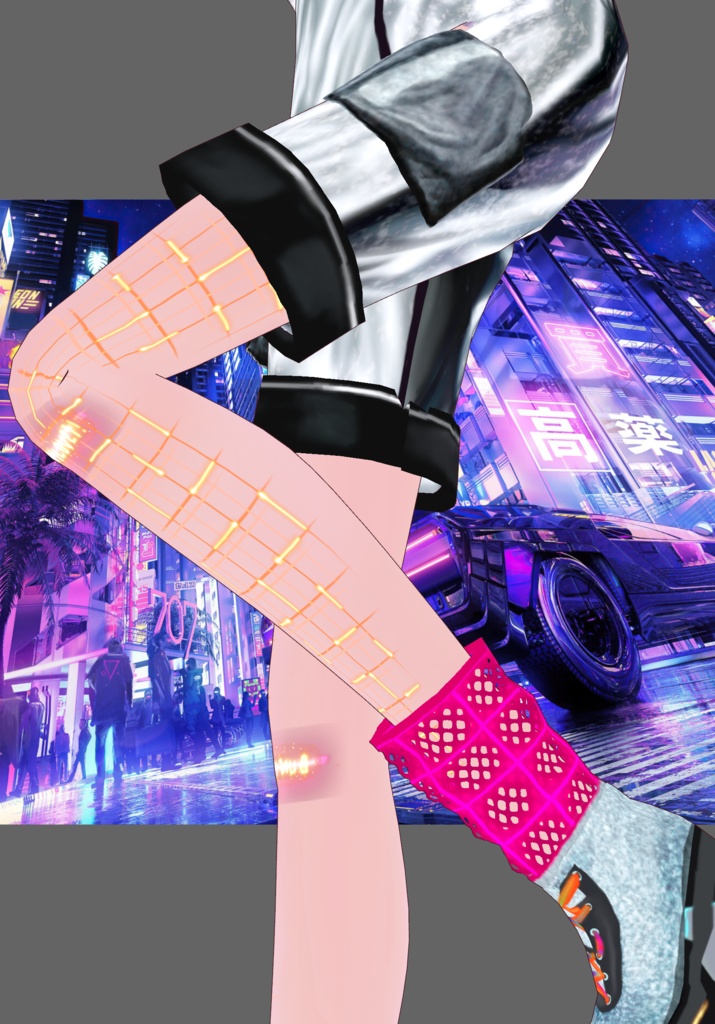 Pink Silver Cyberpunk Romper Set. Cyberpunk Fashion