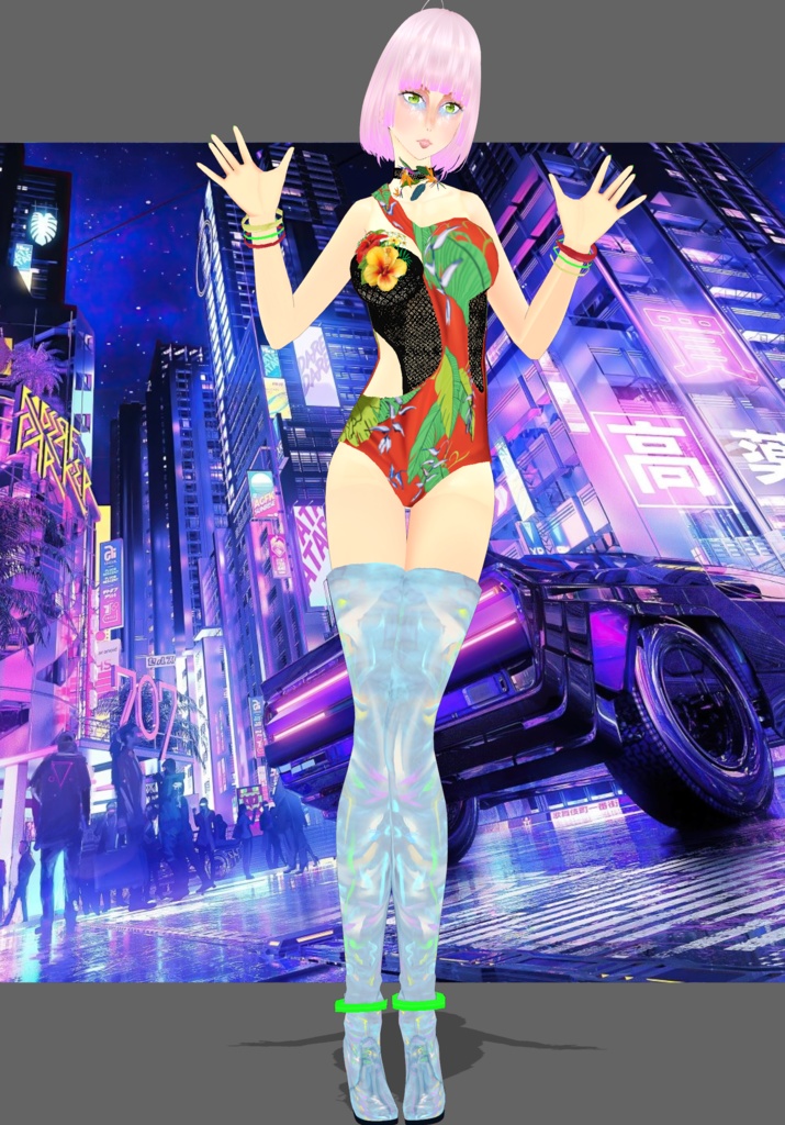 CyberPunk Tropical Metallic Set