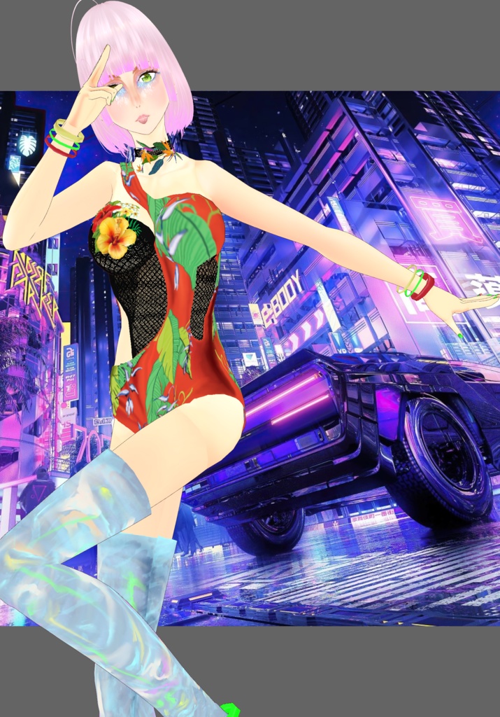 CyberPunk Tropical Metallic Set