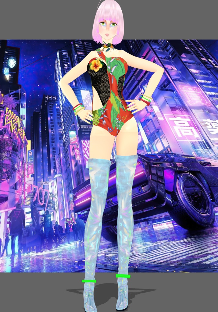 CyberPunk Tropical Metallic Set