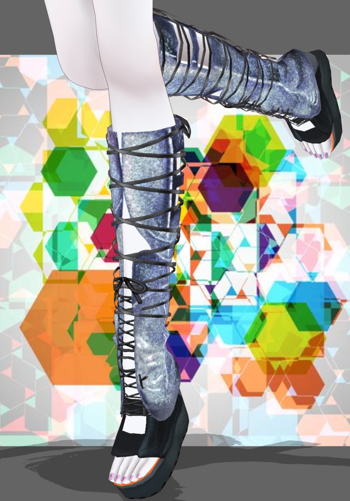 Denim Stone CyberPunk Dress Set