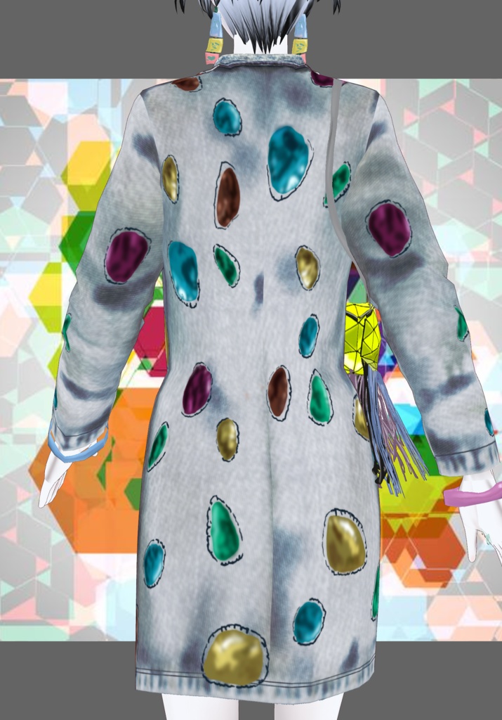 Denim Stone CyberPunk Dress Set