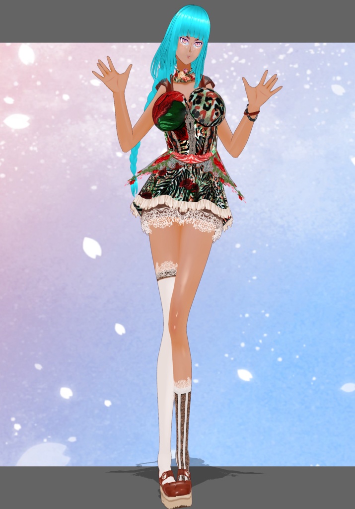 Animal Floral Lace Lolita Set