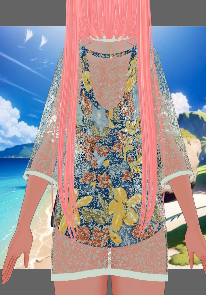 70s Floral OnePiece Swim Set