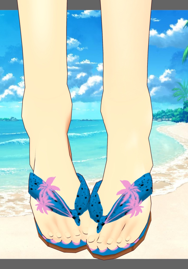 Blue/Pink Tropical High-waisted Bikini Set