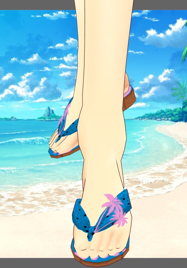 Blue/Pink Tropical High-waisted Bikini Set