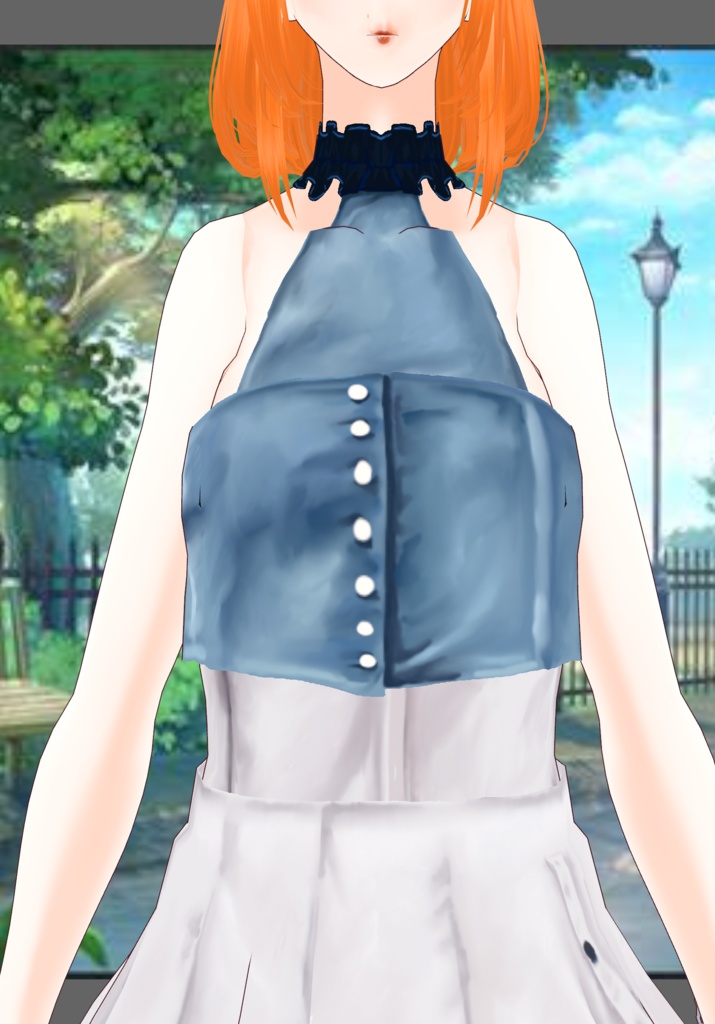 Cream Denim Bubble Tea Kawaii Set