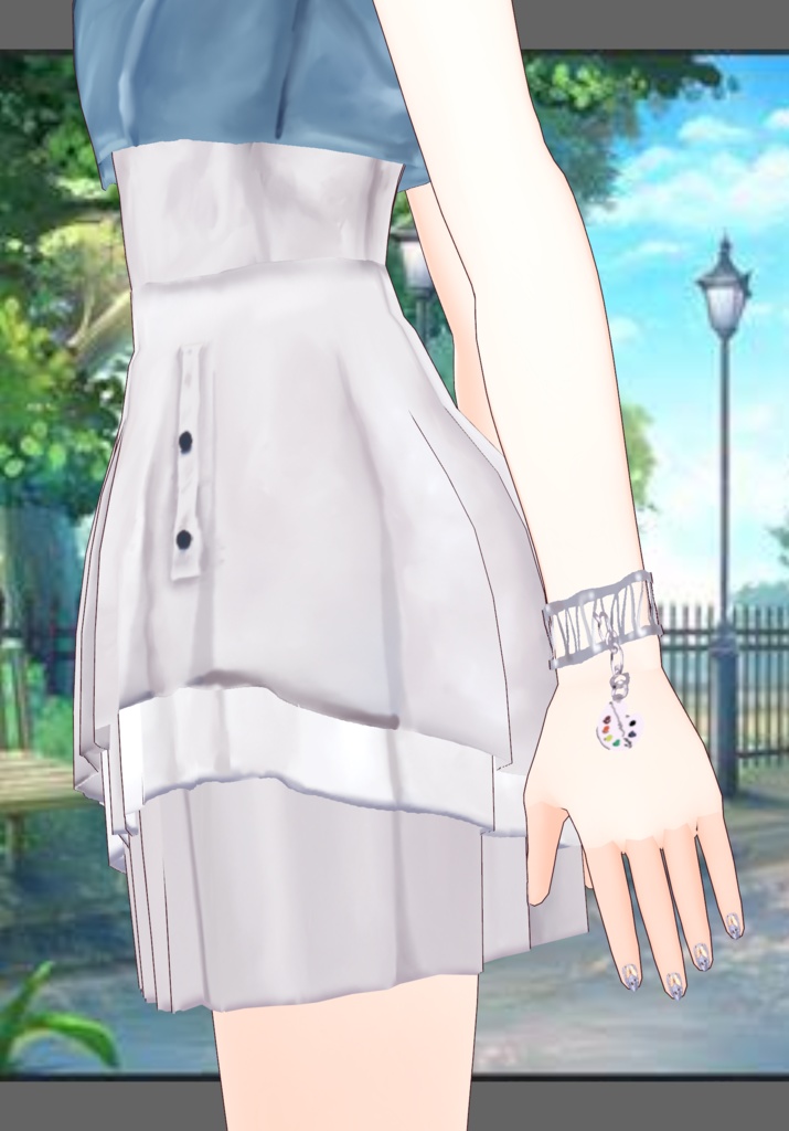 Cream Denim Bubble Tea Kawaii Set