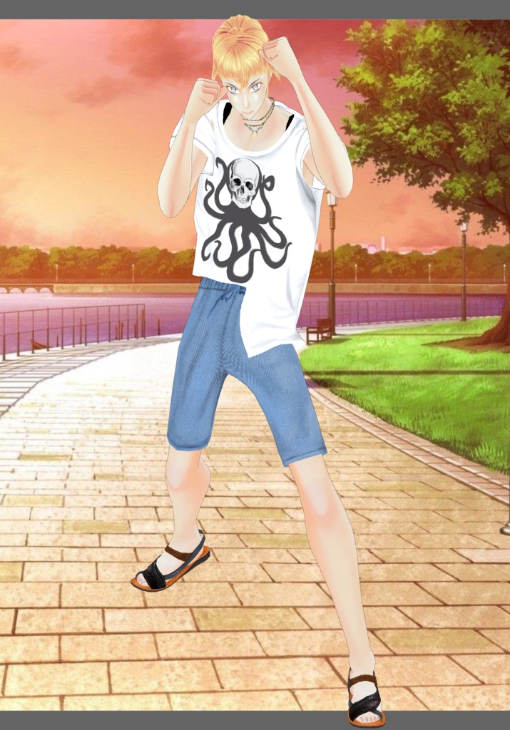 TieDie Octopus Skull Tee Vintage Casual