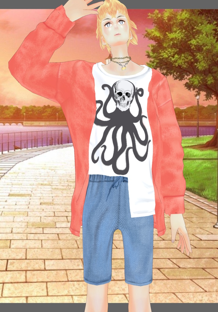 TieDie Octopus Skull Tee Vintage Casual