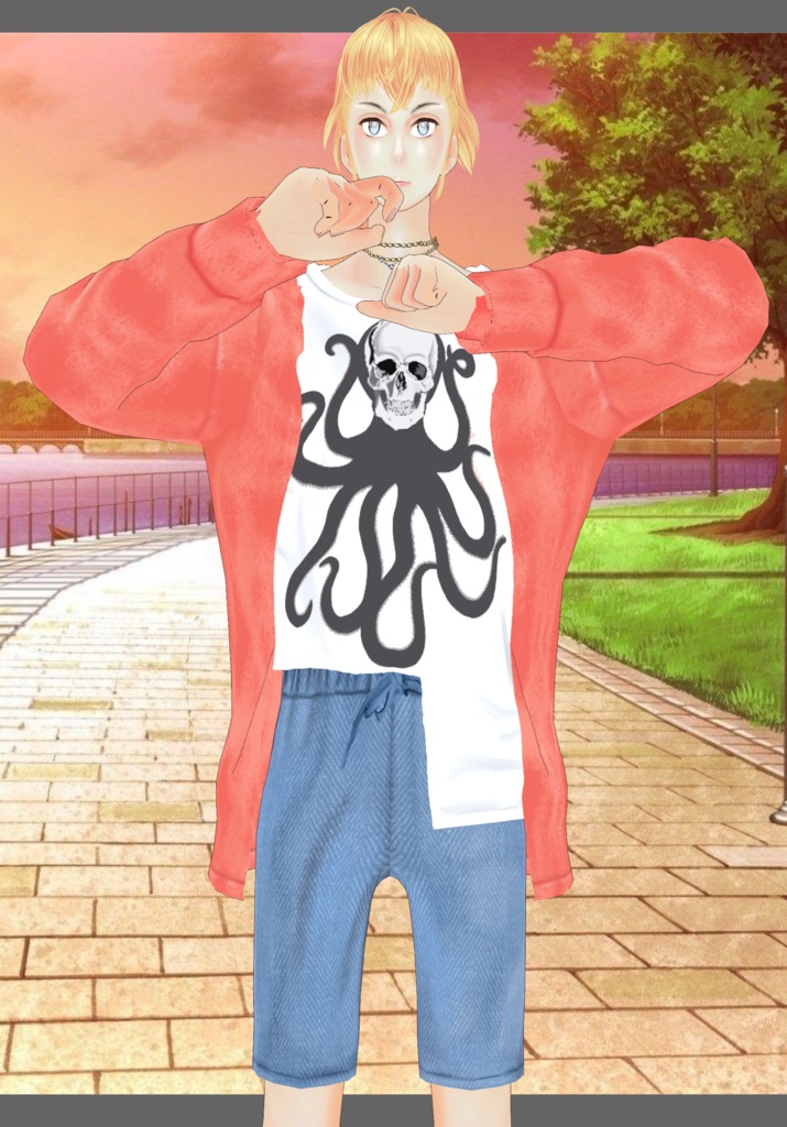 TieDie Octopus Skull Tee Vintage Casual