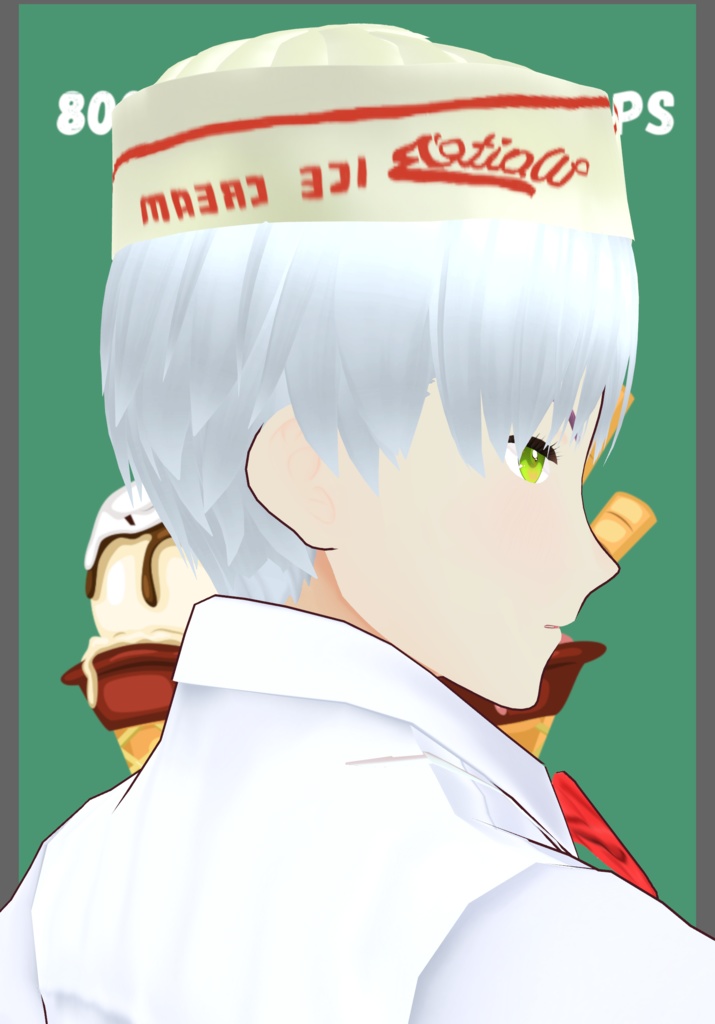 IceCream Parlor Work Uniform with 3Aprons