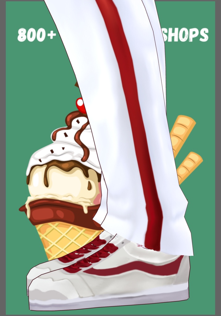 IceCream Parlor Work Uniform with 3Aprons