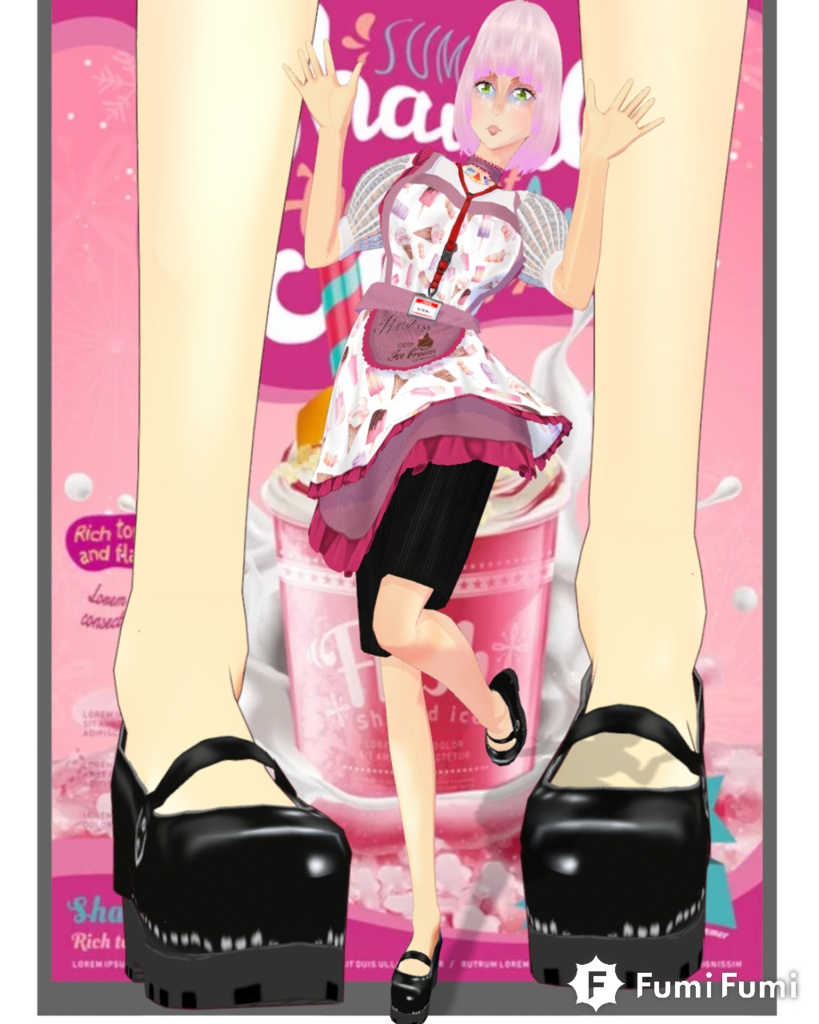 Frills IceCream Parlor Waitress