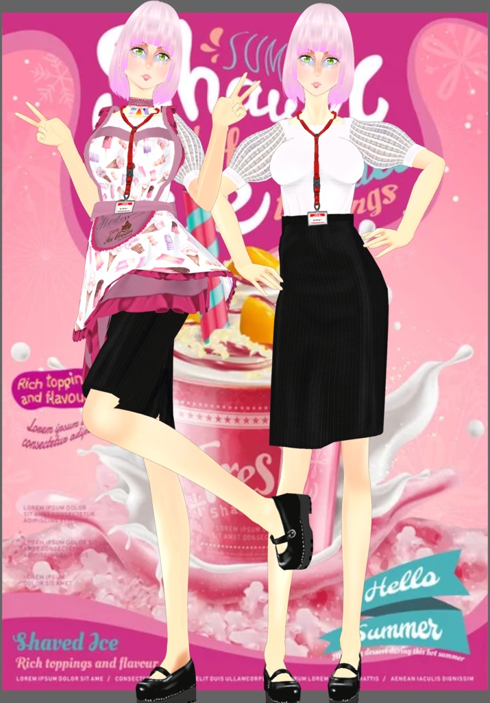 Frills IceCream Parlor Waitress