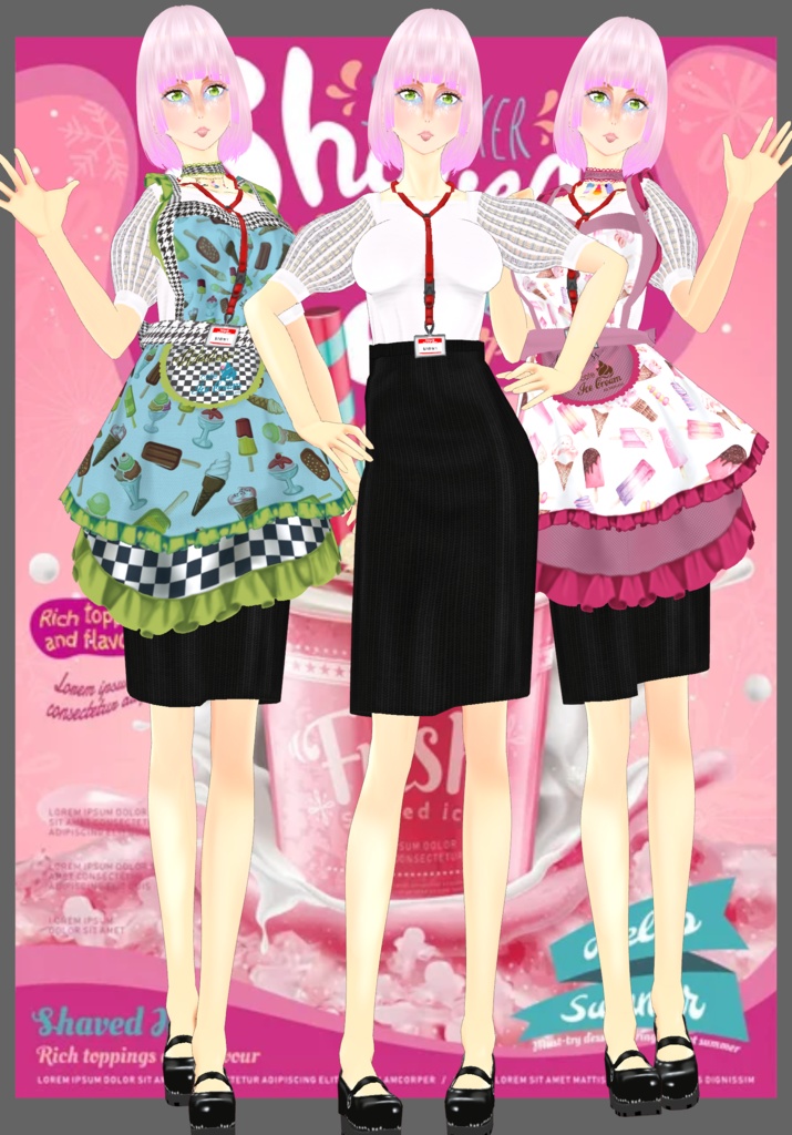 Frills IceCream Parlor Waitress