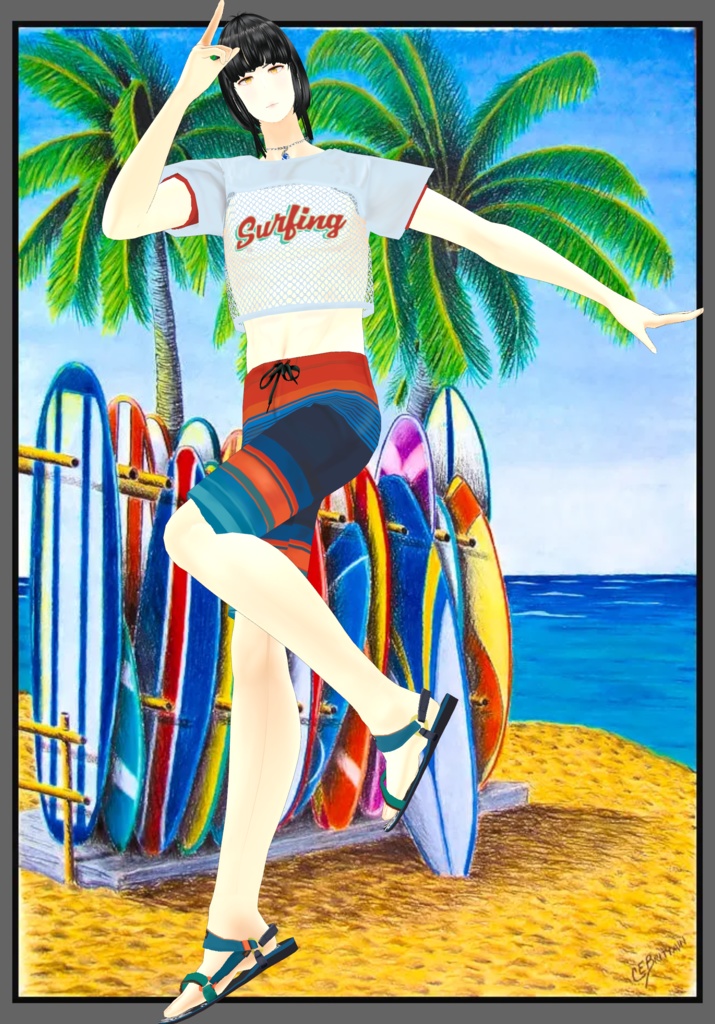 Surfer Sunset Outfit