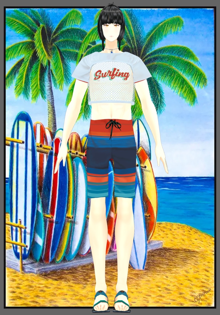 Surfer Sunset Outfit